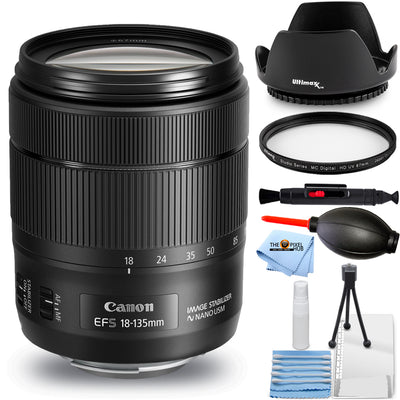 Canon EF-S 18–135 mm f/3,5–5,6 IS USM-Objektiv – UV-Filterpaket, neu in weißer Box