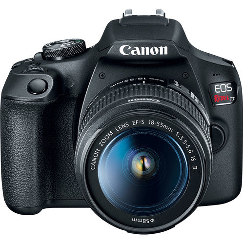 Canon EOS Rebel T7 DSLR mit 18-55 mm + 75-300 mm Objektiven – Essential 32 GB Bundle