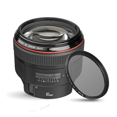 Canon EF 85mm f/1.2L II USM Objektiv 1056B002 + UV-Ultraviolettfilter-Paket