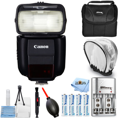 Canon Speedlite 430EX III-RT Flash 0585C006 + AA Batteries and Charger Bundle