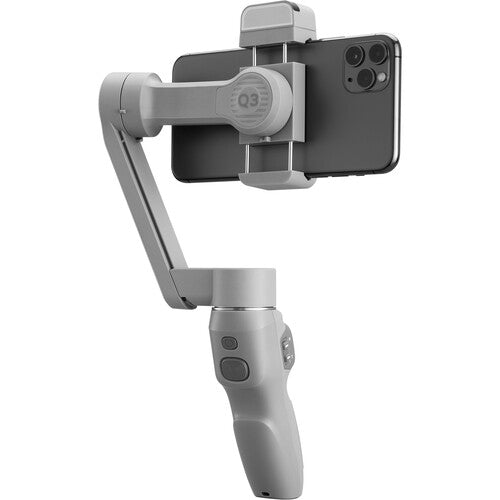 Zhiyun-Tech Smooth-Q3 Smartphone-Gimbal-Stabilisator + 128 GB + LED-Licht-Paket