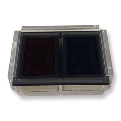 Lucite-Acryl-Bridge-Spielkartenhalter mit Spielkarten im Lieferumfang enthalten (schwarz)