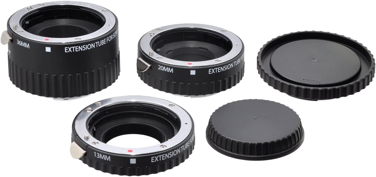 Xit XTETS Auto Focus Macro Extension Tube Set for Sony SLR Cameras (Black)