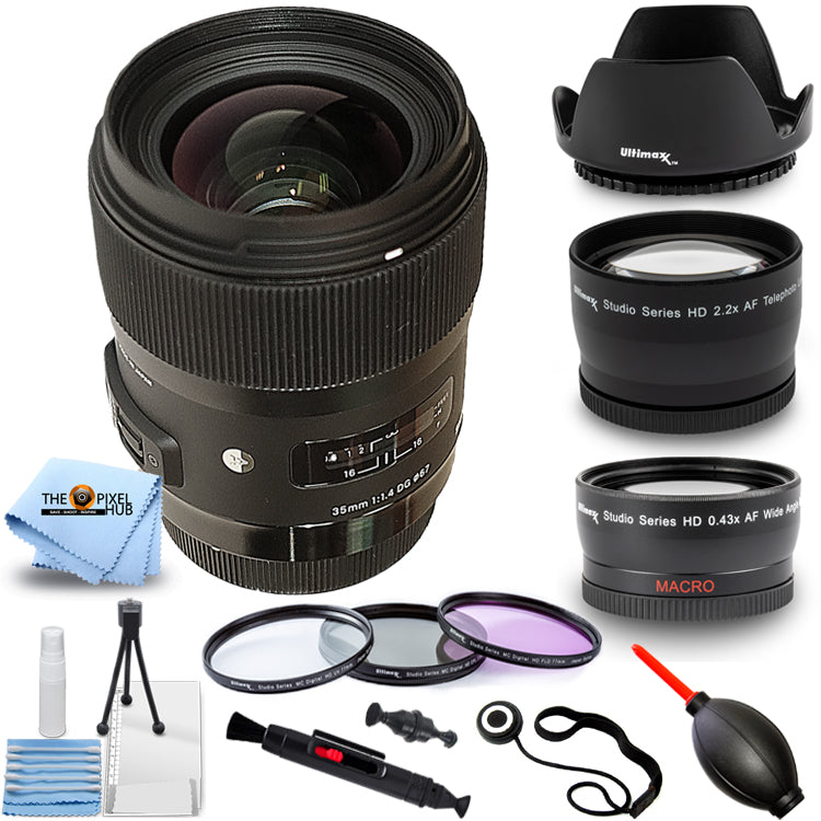 Sigma 35mm f/1.4 DG HSM Art Objektiv für Nikon F - Tele- und Weitwinkel-Paket