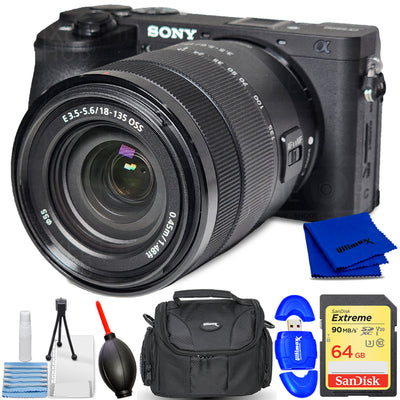 Spiegellose Kamera Sony a6600 mit 18-135-mm-Objektiv ILCE6600M/B – 7-teiliges Zubehörset