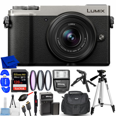 Panasonic Lumix GX9 mit 12-32 mm f/3.5-5.6 ASPH MEGA OIS Objektiv (Silber) im Paket