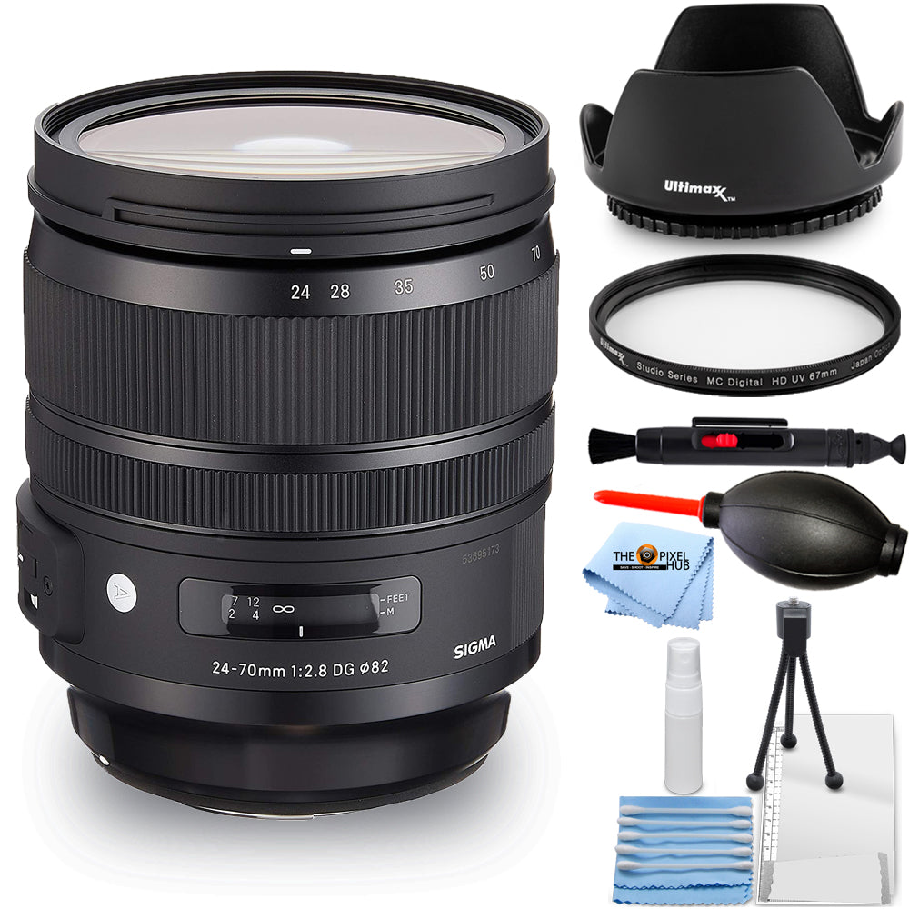 Sigma 24-70mm f/2.8 DG OS HSM Art Lens for Canon EF - Essential UV Bundle