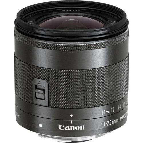 Canon EF-M 11-22mm f/4-5.6 IS STM Objektiv 7568B002 - 7-teiliges Zubehörpaket