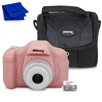 Ultimaxx Digitaler Videorecorder, Kamera (rosa), für Kinder und Jugendliche im Alter von 8–12 Jahren, Anfänger, mit Spielen, 32 GB Micro SD, Weihnachtsgeschenk