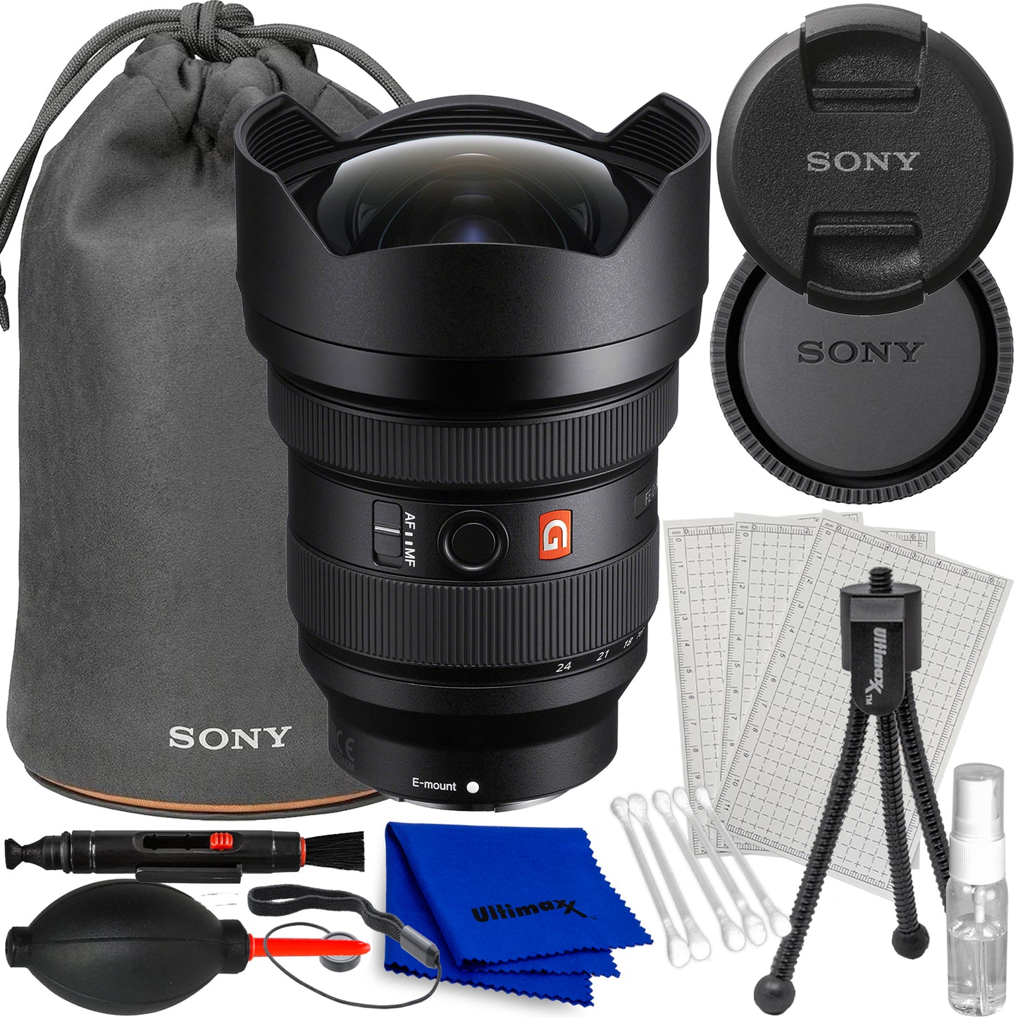 Sony FE 12–24 mm f/2,8 GM-Objektiv SEL1224GM – 5-teiliges Zubehörpaket