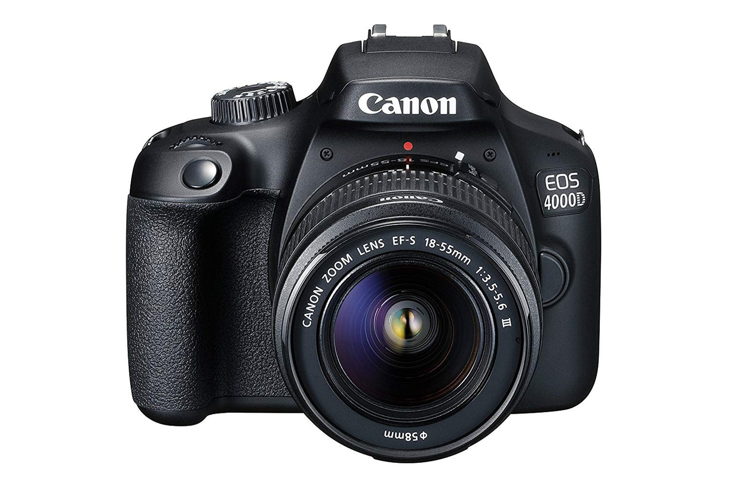 Canon EOS 4000D/Rebel T100 DSLR-Kamera mit 18-55 mm III-Objektiv – 12-teiliges Paket