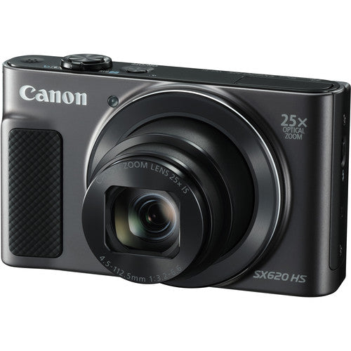 Canon PowerShot SX620 Digitalkamera (Schwarz) – 12-teiliges Zubehörpaket