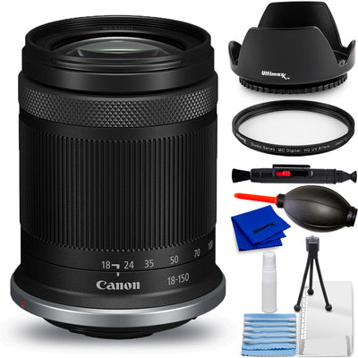 Canon RF-S 18–150 mm 1:3,5–6,3 IS STM-Objektiv (weiße Box) – 7-teiliges Zubehörpaket