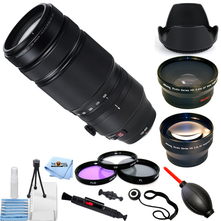 Fujifilm XF 100–400 mm 1:4,5–5,6 R LM OIS WR + Tele- und Weitwinkelobjektive