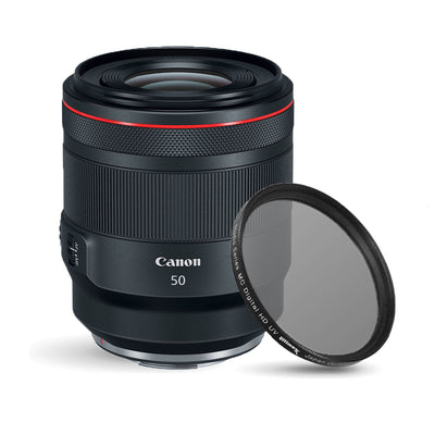 Canon RF 50mm f/1.2L USM Objektiv 2959C002 + UV-Ultraviolettfilter-Paket