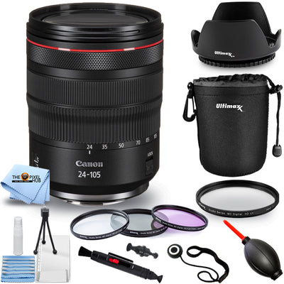 Canon RF 24-105mm f/4L IS USM Objektiv 2963C002 + Filter Kit + Objektivtasche Bundle