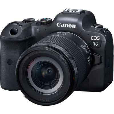 Canon EOS R6 spiegellose Kamera mit 24-105 mm f/4-7.1 Objektiv + 64 GB + Blitzpaket