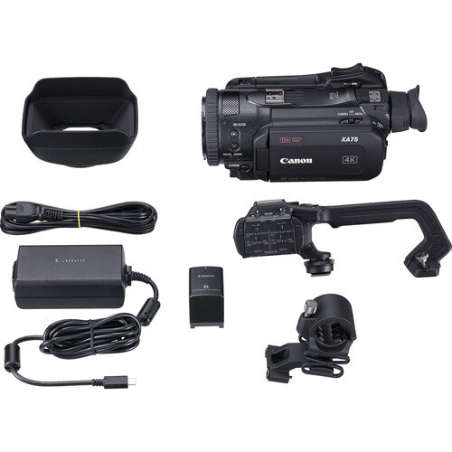 Canon XA75 UHD 4K30 Camcorder mit Dual-Pixel-Autofokus – 9-teiliges Zubehörpaket