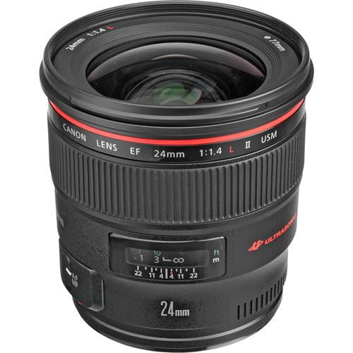 Canon EF 24mm f/1.4L II USM Autofokus-Objektiv 2750B002 - 7-teiliges Zubehörpaket