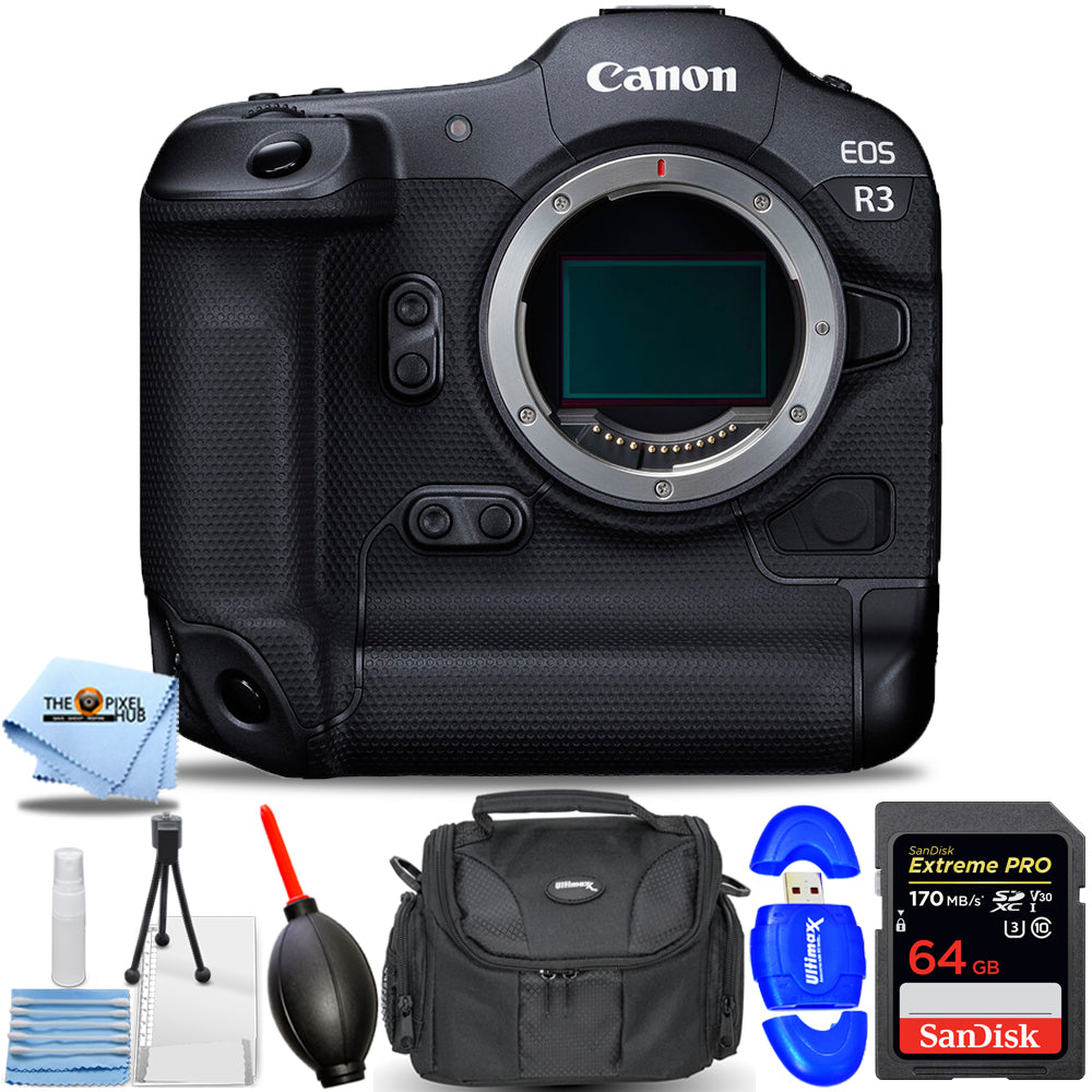 Canon EOS R3 Mirrorless Digital Camera (Body Only) - 7PC Accessory Bundle