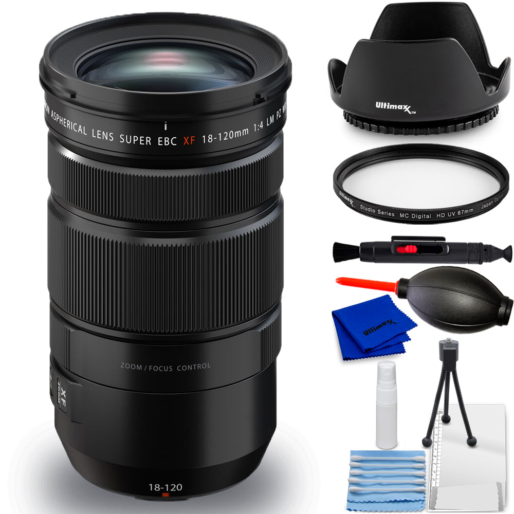 FUJIFILM XF 18–120 mm f/4 LM PZ WR Objektiv 16780224 – 7-teiliges Zubehörpaket