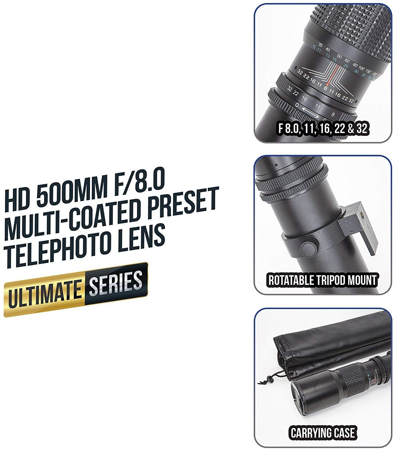 ULTIMAXX High-Power 500mm/1000mm f/8 für Nikon Z-Mount mit Filtern + Rucksack