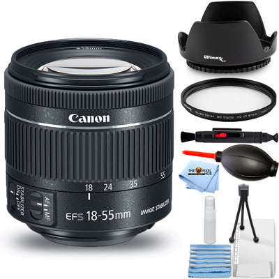 Canon EF-S 18–55 mm f/4–5,6 IS STM Objektiv 1620C002 UV-Filter-Kit – Neu in weißer Box