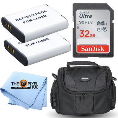 Battery Accessory Bundle Kit for Olympus Tough TG4 TG5 TG6 Ricoh GR Digital III