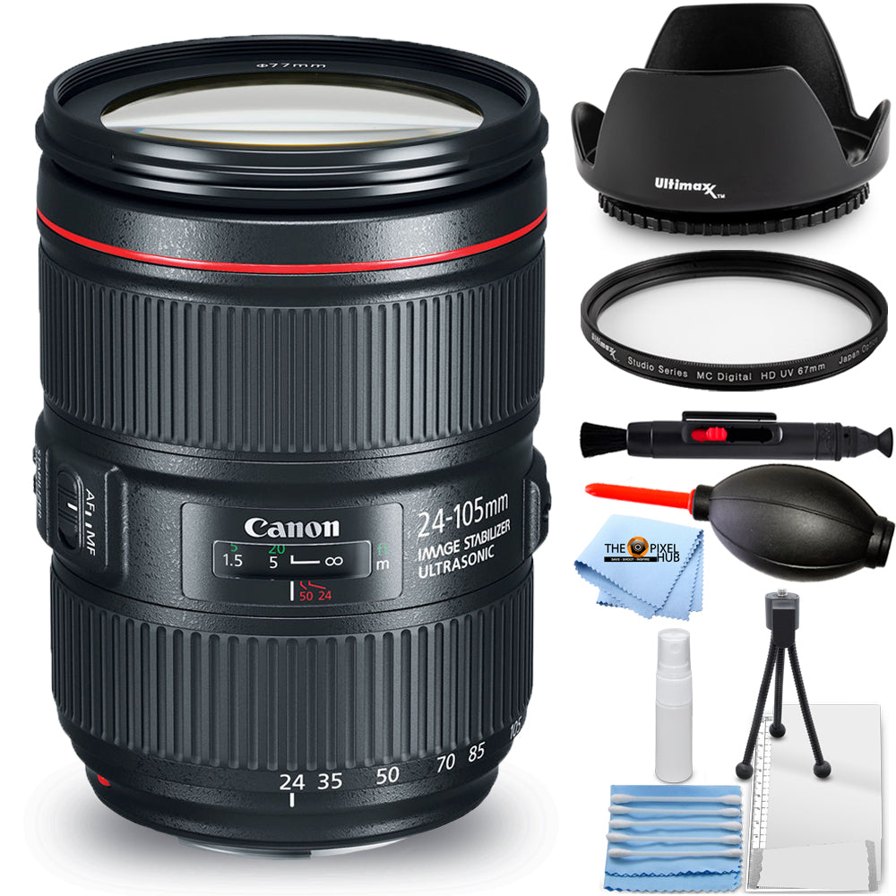 Canon EF 24–105 mm f/4L IS II USM Objektiv – Essential UV-Paket, neu in weißer Box