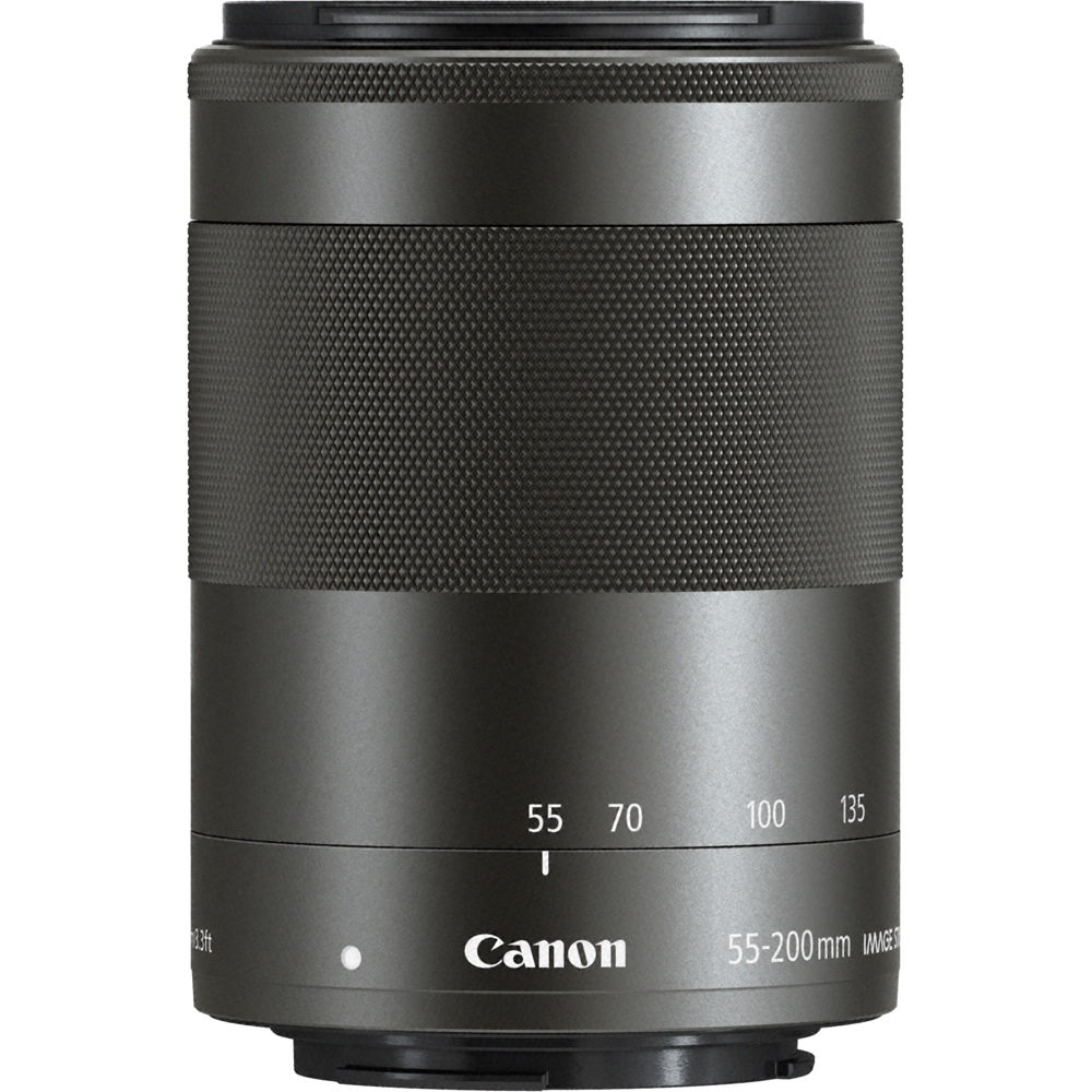 Canon EF-M 55-200mm f/4.5-6.3 IS STM Lens (Black) 9517B002 - 7PC Accessory Kit