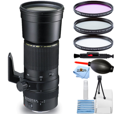 Tamron 200-500mm f/5-6.3 SP AF Di LD (IF) Lens for Nikon AF08N-700 - 6PC Bundle