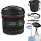 Canon EF 8-15mm f/4L Fisheye USM Ultra-Wide Zoom Lens + Lens Pouch Bundle Canon