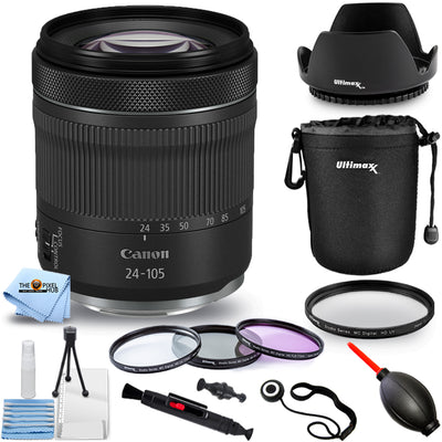 Canon RF 24-105mm f/4-7.1 IS STM Lens 4111C002 - 10PC Accessory Bundle