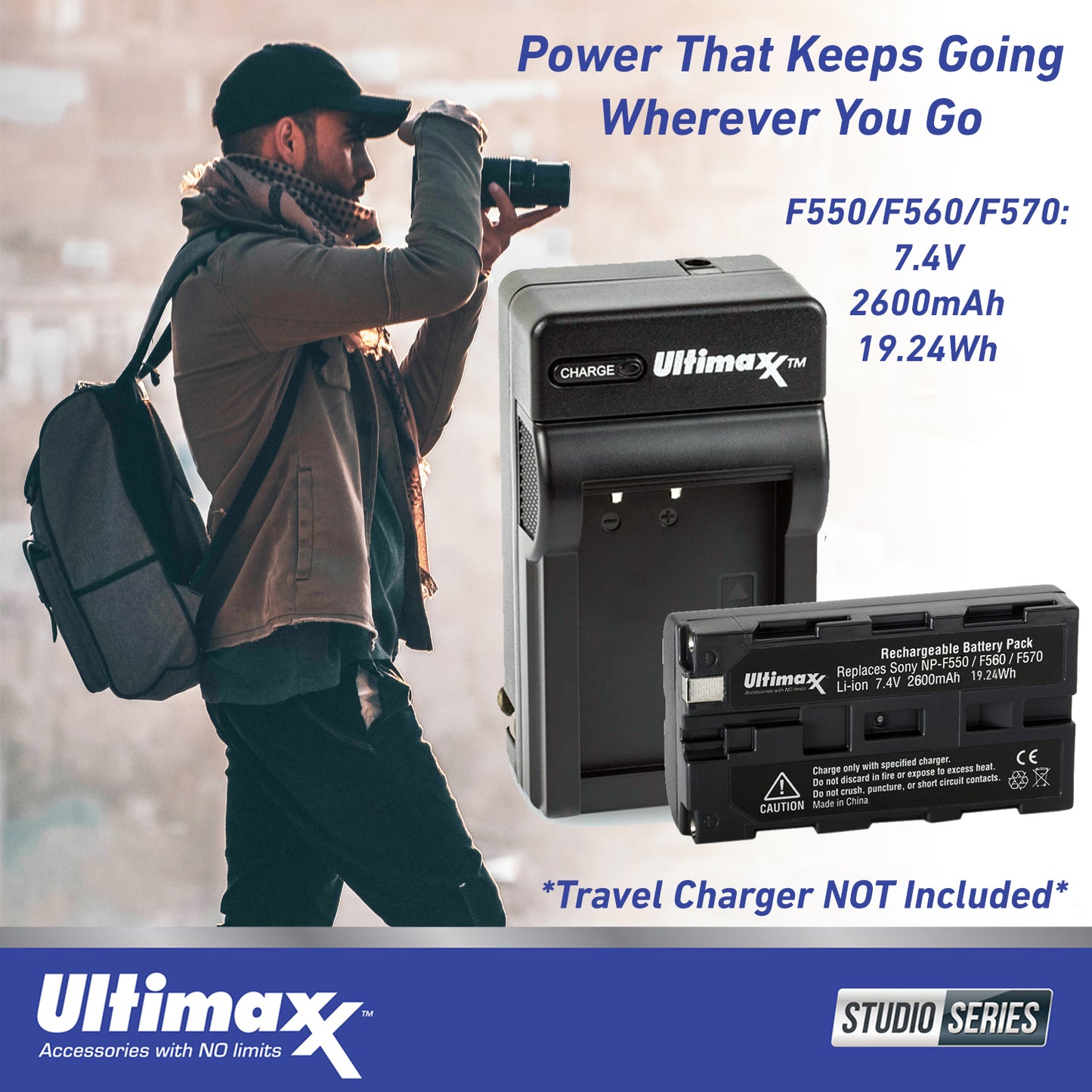 Ultimaxx Ersatzakku für Sony F550/F560/F570 - 2600 mAh