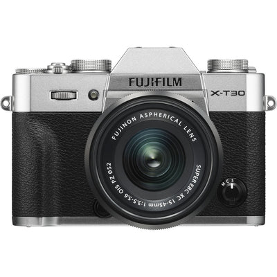 FUJIFILM X-T30 spiegellose Digitalkamera mit 15-45-mm-Objektiv (Silber) – 16619061