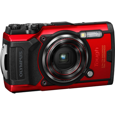 Olympus Tough TG-6 Digitalkamera (rot) V104210RU000 + 64 GB + Filterkit-Paket