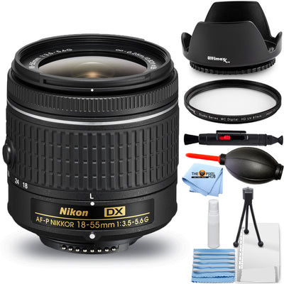 Nikon AF-P DX NIKKOR 18–55 mm 1:3,5–5,6G Objektiv, neu in weißer Box – UV-Filterpaket