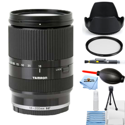 Tamron 18–200 mm Di III VC-Objektiv für Sony E-Mount-Kameras (schwarz) – Zubehör-Kit