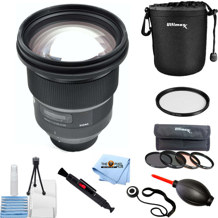 Sigma 105mm f/1.4 DG HSM Art Objektiv für Nikon F 259955 PRO BUNDLE