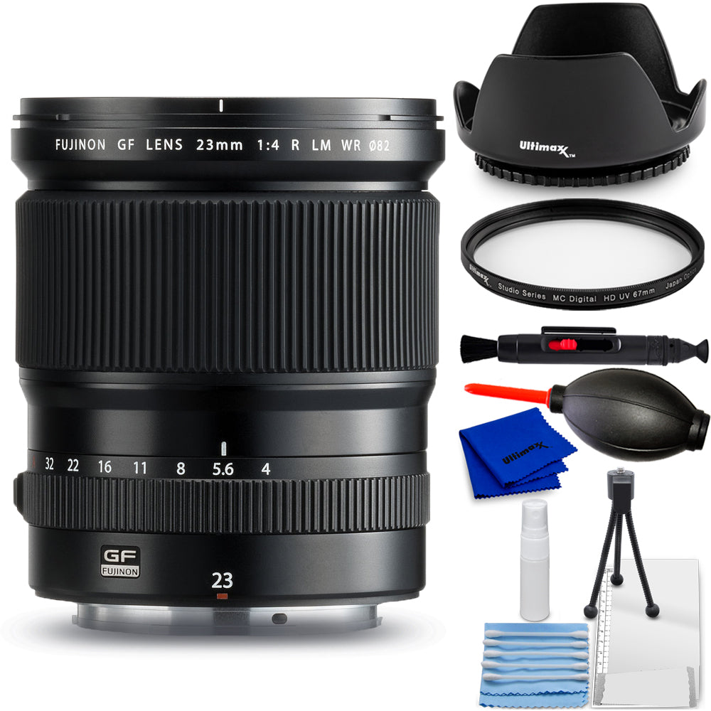 FUJIFILM FUJI GF 23mm f/4 R LM WR Lens 600018567 - 7PC Accessory Bundle