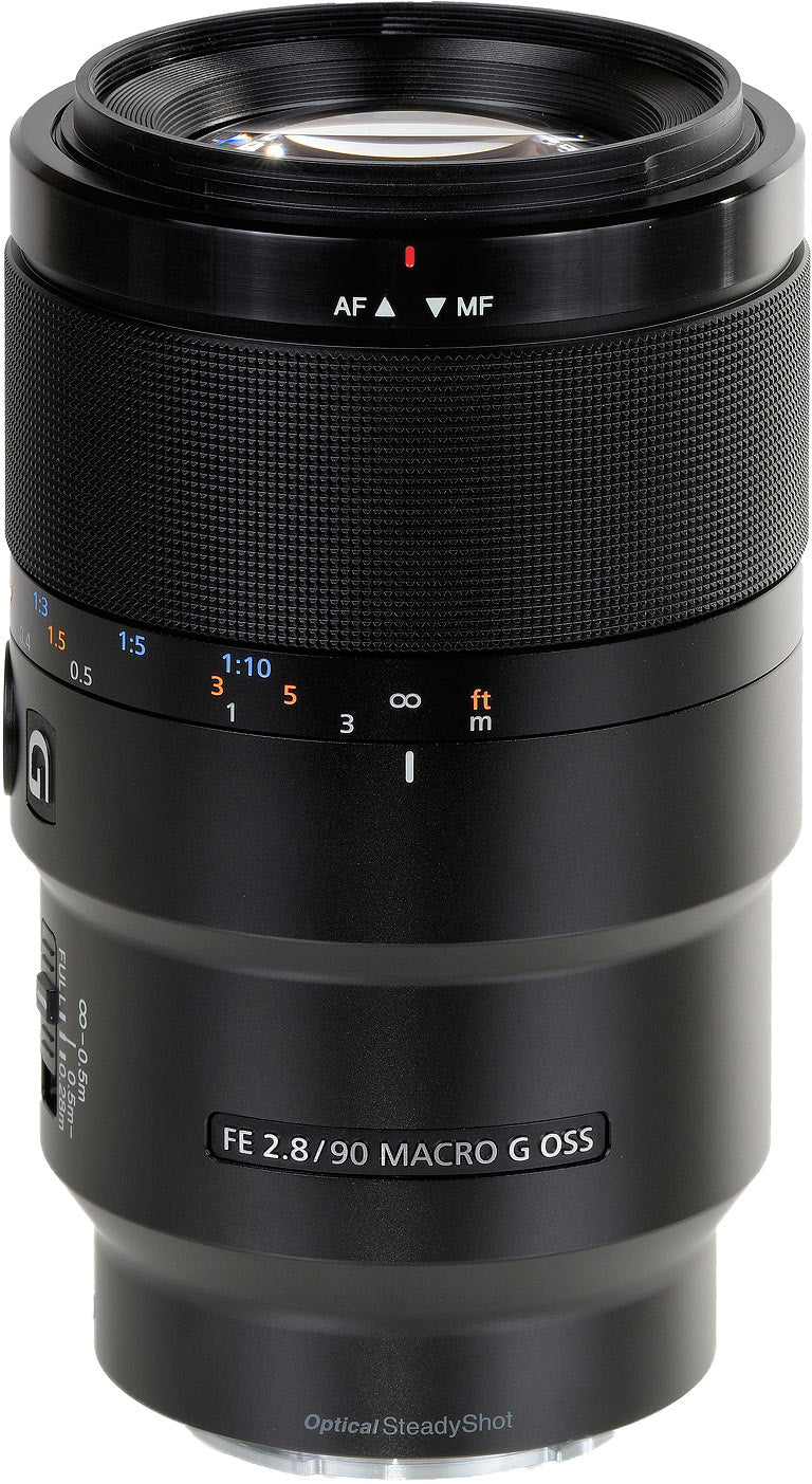 Sony FE 90 mm f/2.8 Macro G OSS-Objektiv + Tele- und Weitwinkelobjektiv-Paket