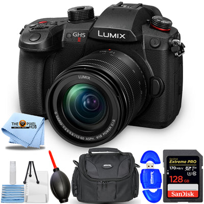 Panasonic Lumix GH5 II spiegellose Kamera mit 12-60 mm f/3.5-5.6 Objektiv - 7-teiliges Kit