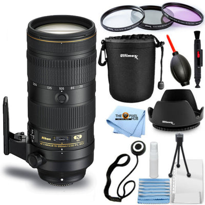 Nikon AF-S NIKKOR 70–200 mm 1:2,8E FL ED VR-Objektiv 20063 + Filter-Kit-Paket