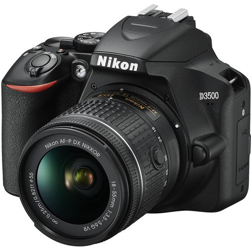 Nikon D3500 DSLR-Kamera mit 18–55 mm + 70–300 mm VR-Objektiven – 17-teiliges Zubehörset