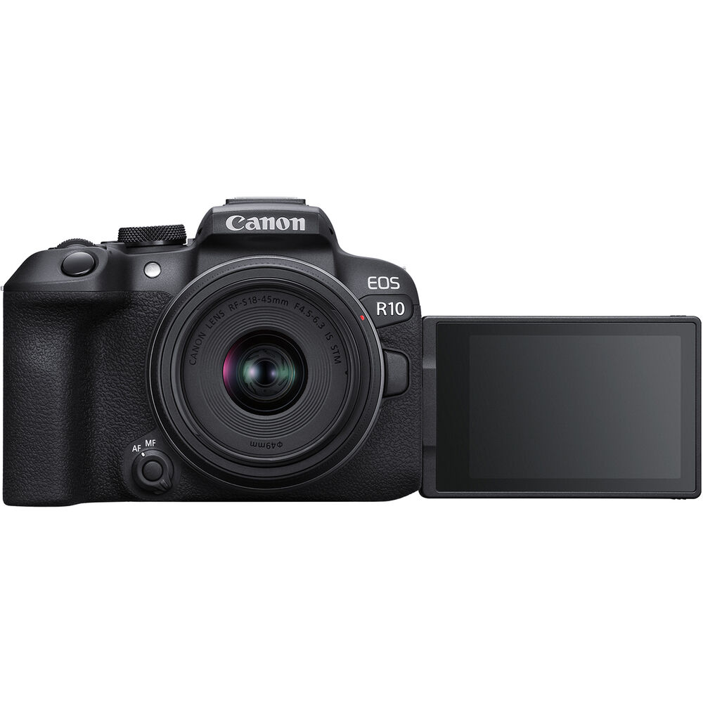 Canon EOS R10 spiegellose Kamera mit RF-S 18-45 mm f/4.5-6.3 IS STM Objektivpaket