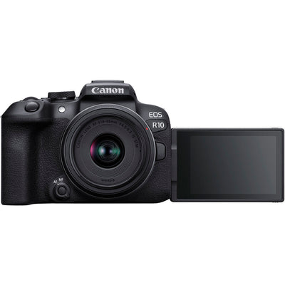 Spiegellose Kamera Canon EOS R10 mit RF-S 18-45 mm f/4.5-6.3 IS STM Objektiv