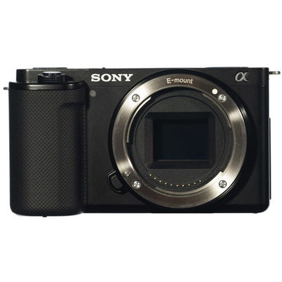 Sony ZV-E10 spiegellose Kamera (nur Gehäuse, schwarz) 10-teiliges Zubehörpaket – Kit-Box