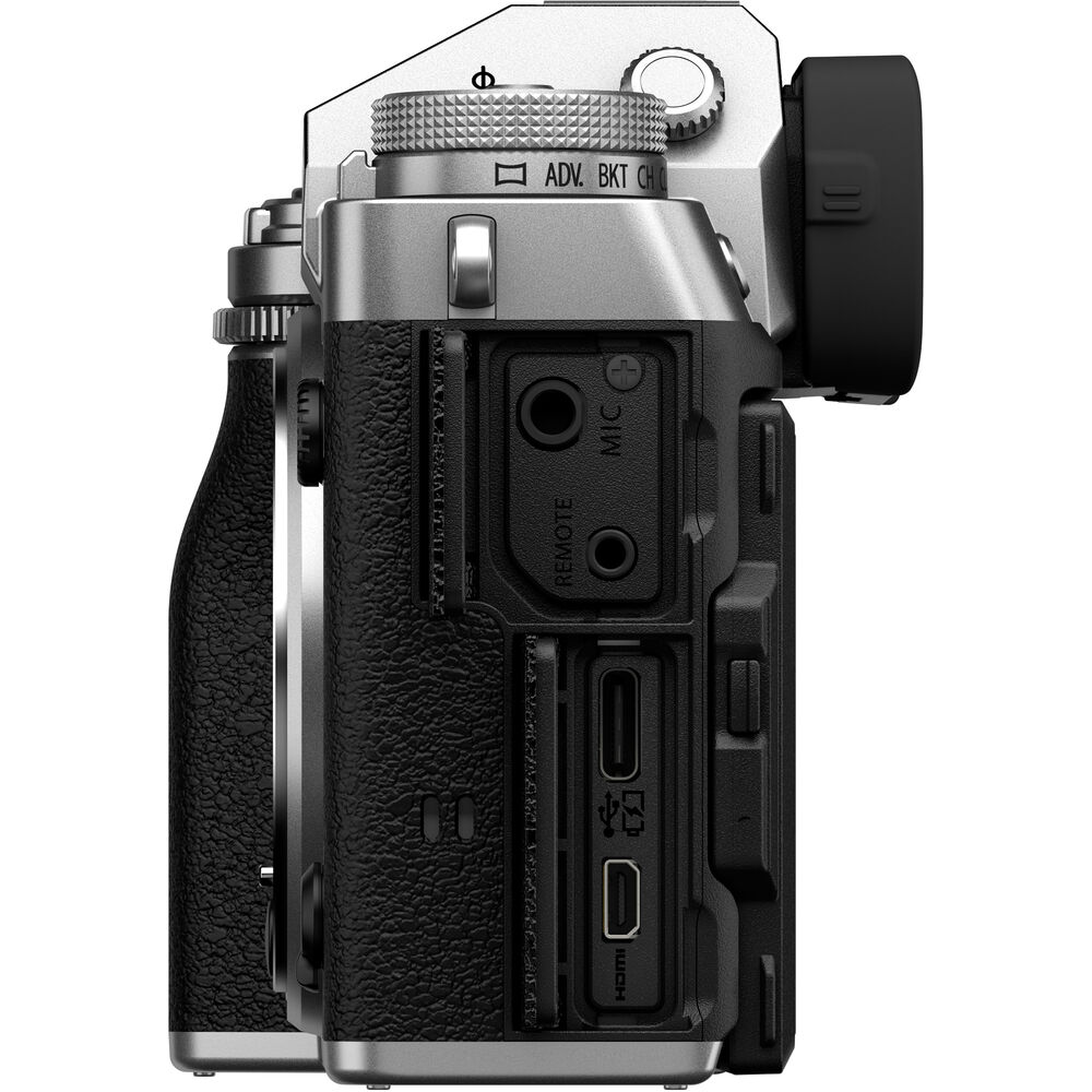 FUJIFILM X-T5 spiegellose Kamera (Silber) 16782337 - 7-teiliges Zubehörpaket