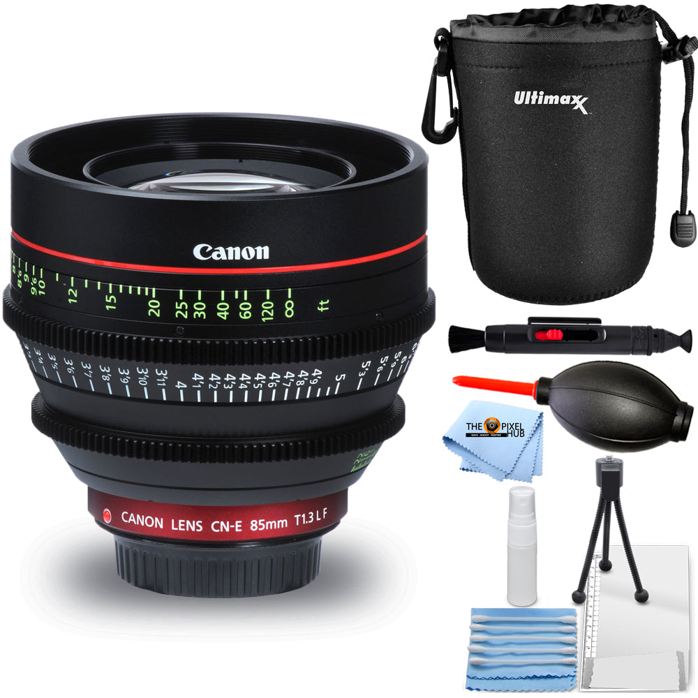 Canon CN-E 85mm T1.3 L F Cine Lens 6571B001 + Lens Pouch Bundle