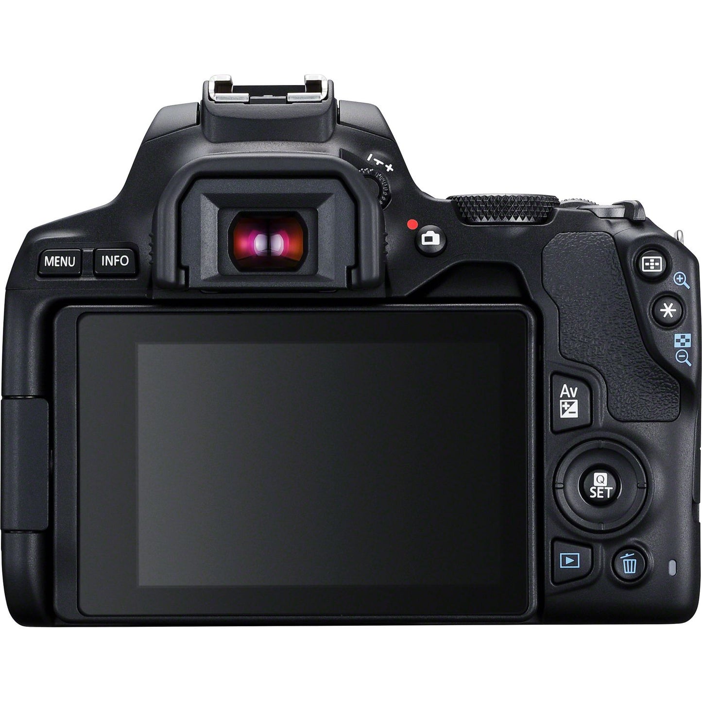 Canon EOS 250D / Rebel SL3 mit 18-55 mm III-Objektiv + 64 GB + LED-Beleuchtungsset-Paket